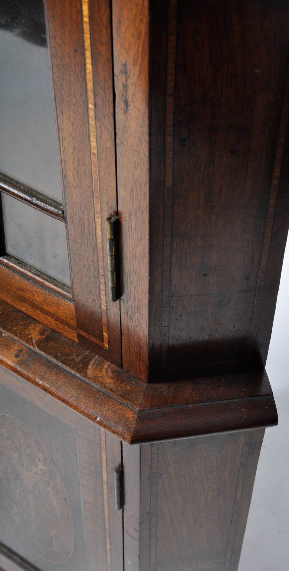 19TH CENTURY VICTORIAN INLAID ROSEWOOD TWO PIECE CORNER CABINET - Bild 3 aus 7