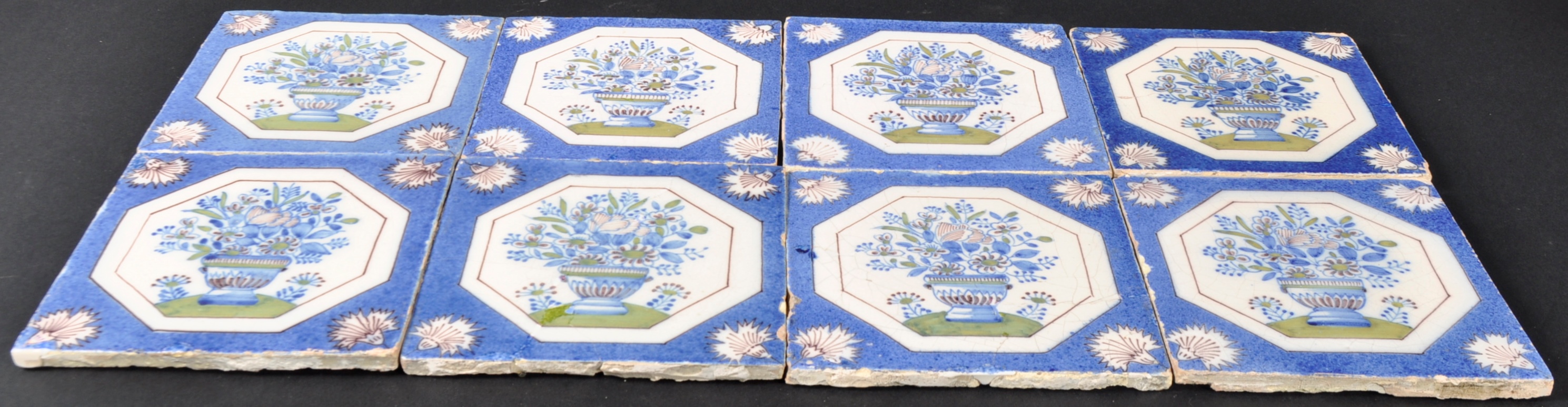 MATCHING SET OF EIGHT 18TH CENTURY BRISTOL DELFT TILES - Image 6 of 7