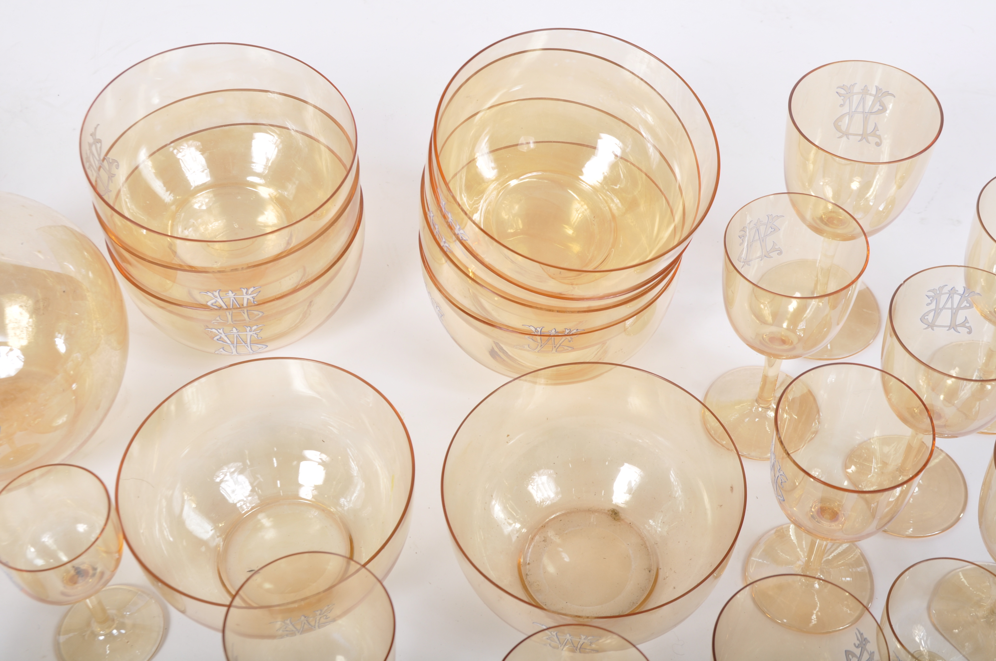 COLLECTION OF 19TH CENTURY VICTORIAN MONOGRAMMED GLASSES - Image 9 of 10