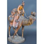 19TH CENTURY BLACK FOREST TYPE CAMEL AND RIDER FIGURE