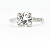 ART DECO PLATINUM & 2.2CT DIAMOND RING