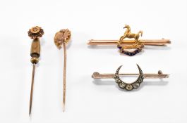 VICTORIAN & EDWARDIAN BROOCHES & STICK PINS