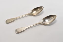 PAIR OF GEORGIAN SILVER HALLMARKED SERVING SPOONS