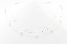 GOLD PLATED CULTURED PEARL NECKLACE
