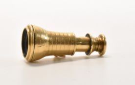ANTIQUE FRENCH 18CT GOLD MONOCULAR STANHOPE CHARM