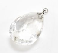 EARLY 20TH CENTURY ROCK CRYSTAL PENDANT