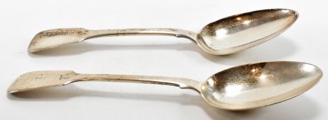 TWO 19TH CENTURY SILVER HALLMARKED SPOONS