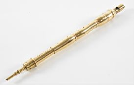 VINTAGE GOLD PROPELLING PENCIL WHISTLE