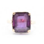 AMETHYST & GOLD DRESS RING