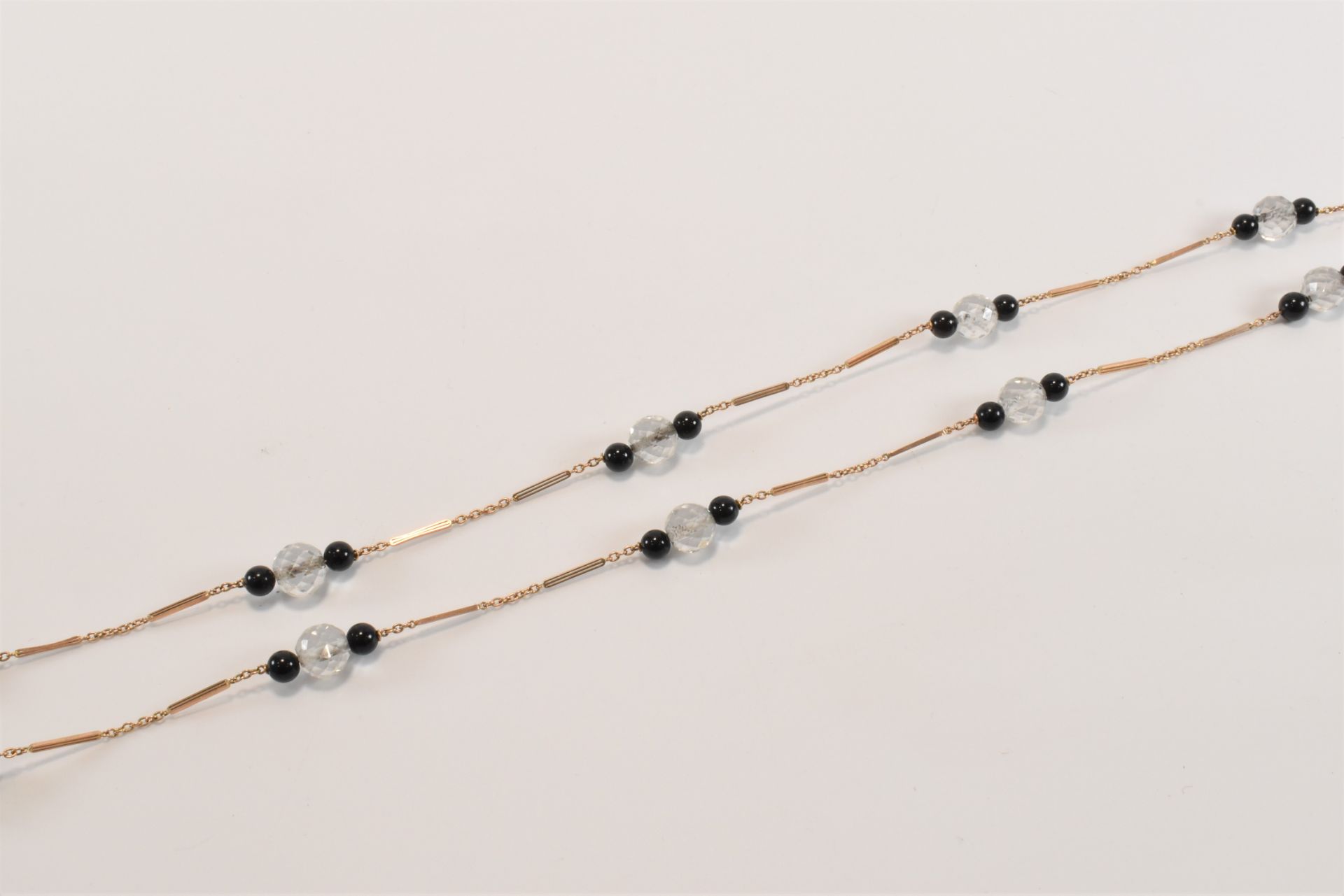 VINTAGE GOLD & BEADED NECKLACE - Image 3 of 3