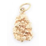 VINTAGE GOLD NUGGET PENDANT