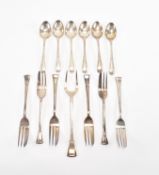 TWO SETS OF SILVER HALLMARKED FORKS / SPOONS