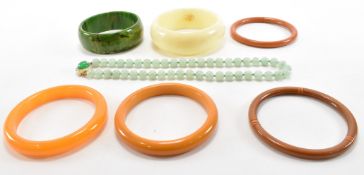 1930S EARLY PLASTIC / BAKELITE BANGLE BRACELETS