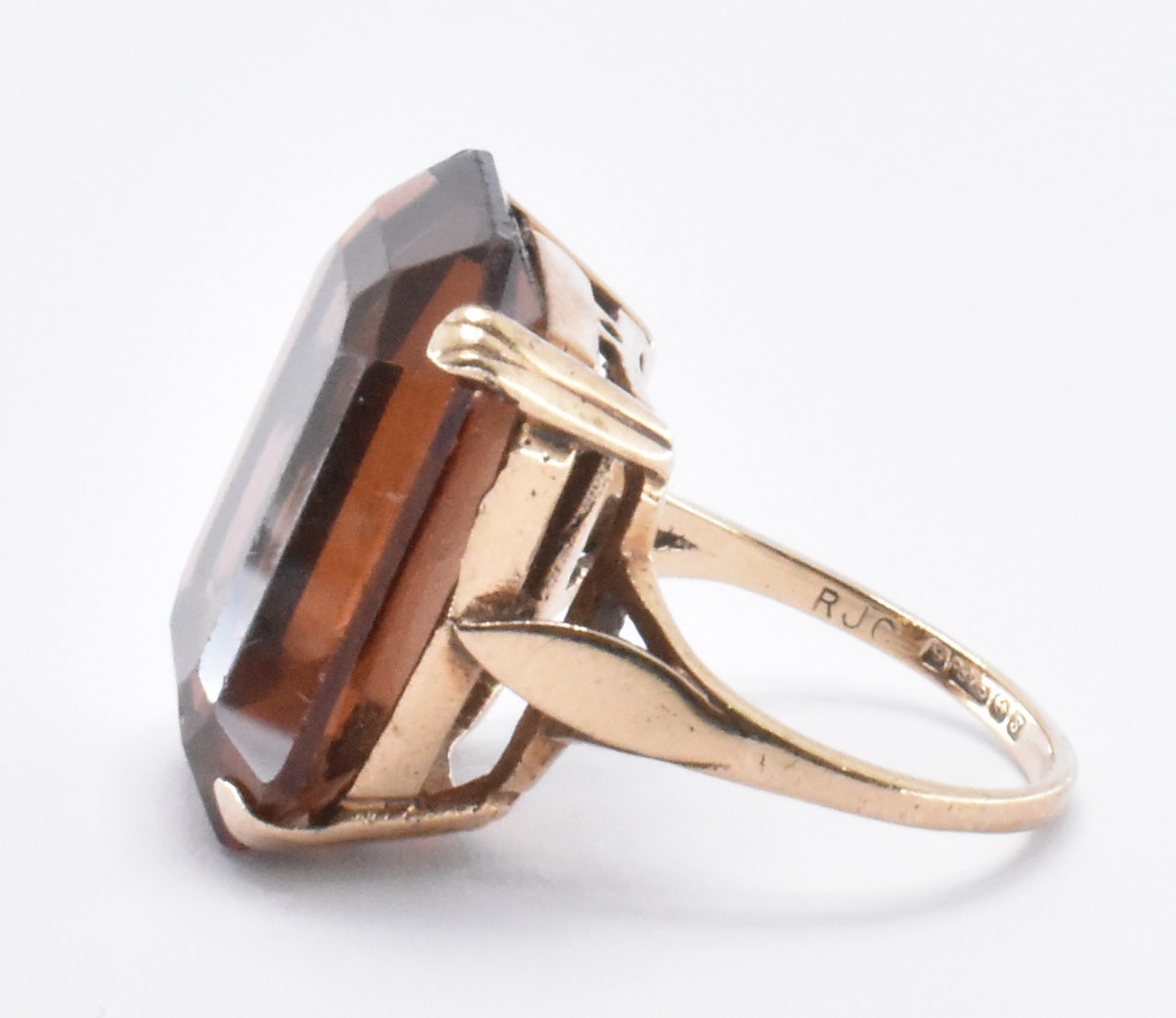 HALLMARKED 9CT GOLD & PASTE DRESS RING - Image 3 of 7