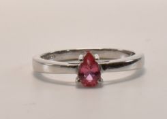 HALLMARKED 18CT GOLD & PADPARADSCHA SAPPHIRE RING