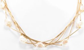 MULTI STRAND BLISTER PEARL NECKLACE