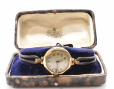 1920S / 1930S 9CT GOLD WRIST WATCH