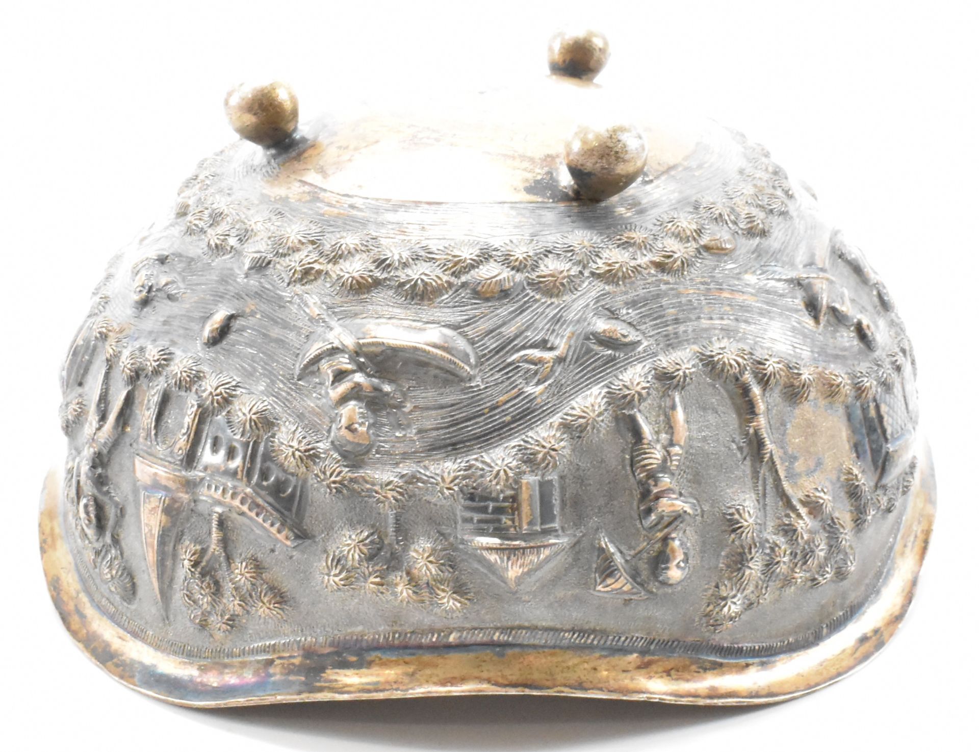 19TH CENTURY ANGLO INDIAN COLONIAL SILVER LUCKNOW BOWL - Image 4 of 9