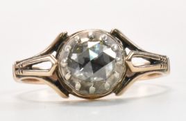 VICTORIAN 9CT GOLD DIAMOND SOLITAIRE RING