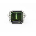 TOURMALINE & DIAMOND RING