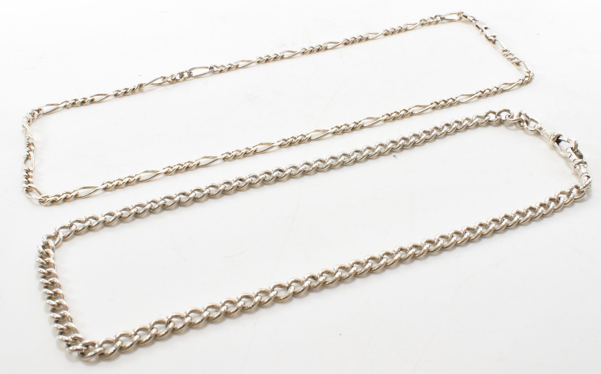 TWO SILVER NECKLACE CHAINS - Image 5 of 7