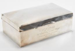 1920S SILVER HALLMARKED CIGARETTE BOX