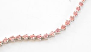 GOLD & SILVER PADPARADSCHA TENNIS BRACELET