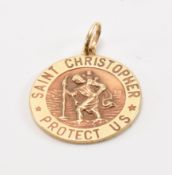 VINTAGE GOLD ST CHRISTOPHER PENDANT