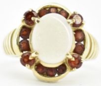 14CT GOLD OPAL& GARNET RING