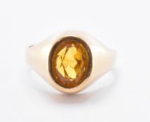 GOLD & ORANGE PASTE SIGNET RING