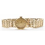 HALLMAKRED 9CT GOLD ROTARY QUARTZ COCKTAIL WATCH