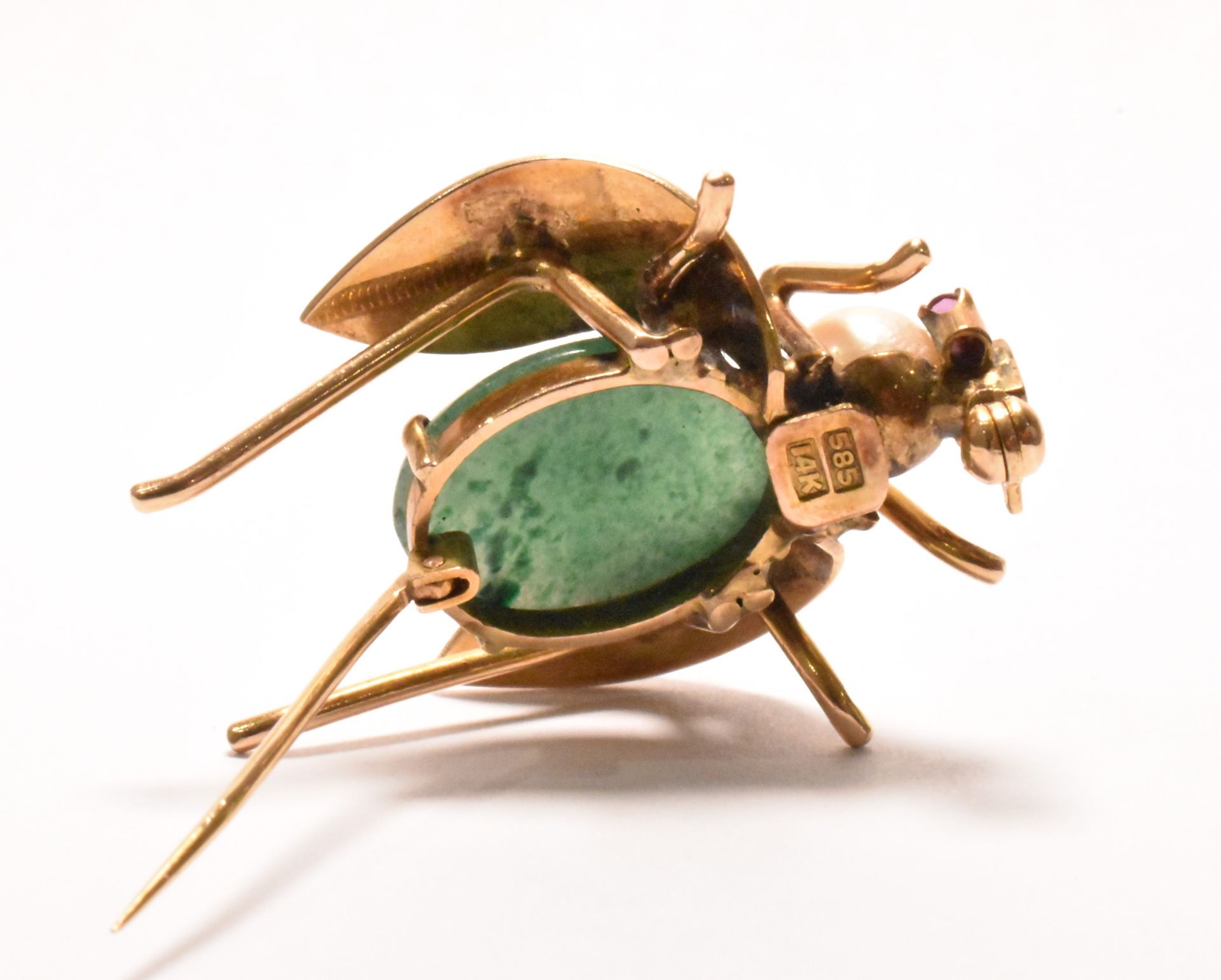 VINTAGE STONE SET BUG BROOCH - Image 2 of 4