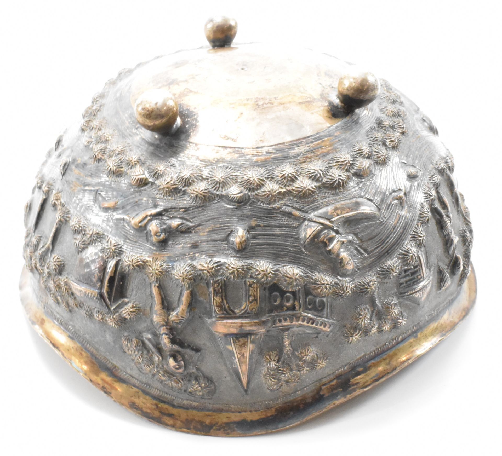 19TH CENTURY ANGLO INDIAN COLONIAL SILVER LUCKNOW BOWL - Image 5 of 9