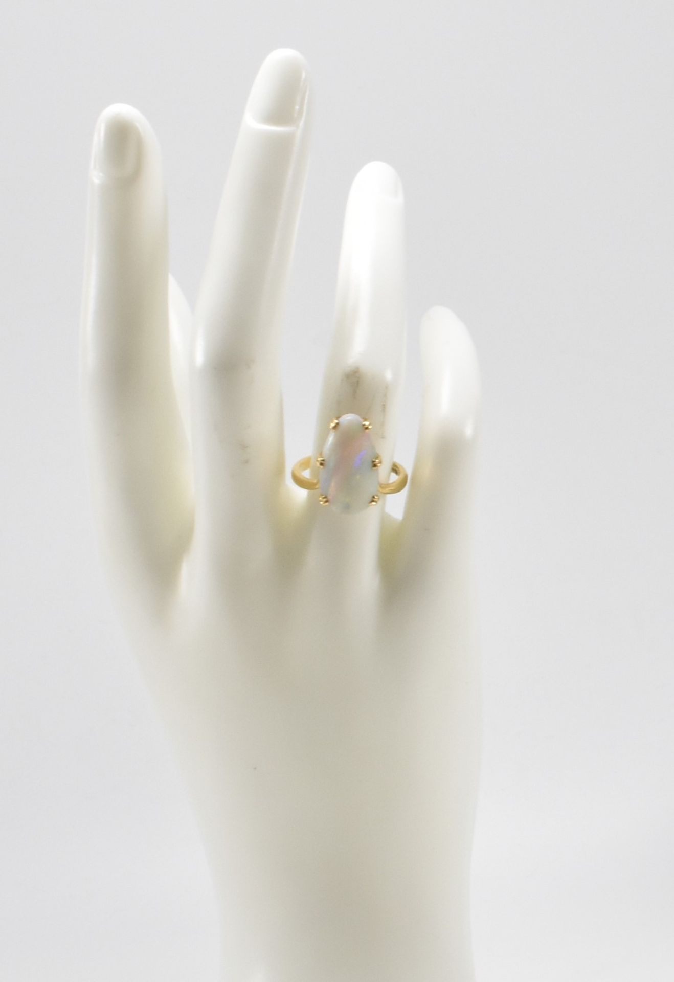 VINTAGE HALLMARKED 18CT GOLD & OPAL DRESS RING - Image 11 of 11