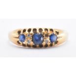 VINTAGE GOLD SAPPHIRE & DIAMOND RING