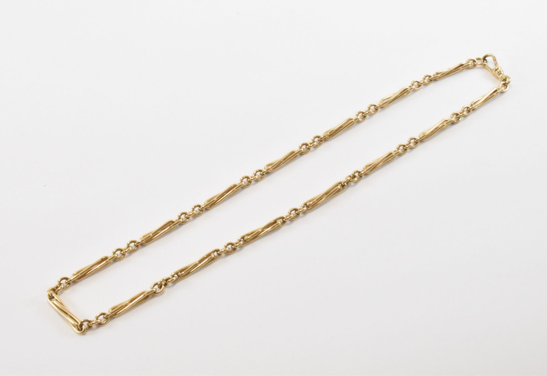 HALLMARKED 9CT GOLD FANCY LINK NECKLACE CHAIN - Image 3 of 4