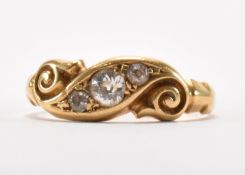 EDWARDIAN HALLMAKRED 18CT GOLD & DIAMOND RING