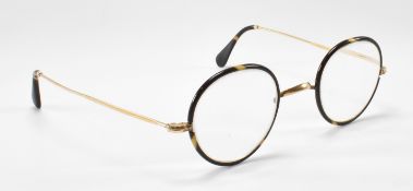 PAIR OF YELLOW METAL & SIMULATED TORTOISHE SHELL GLASSES