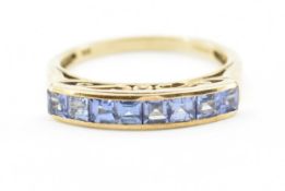 HALLMARKED 9CT GOLD & TANZANITE RING