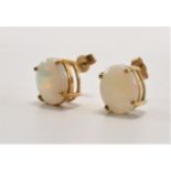 HALLMARKED 9CT GOLD & OPAL EARRINGS