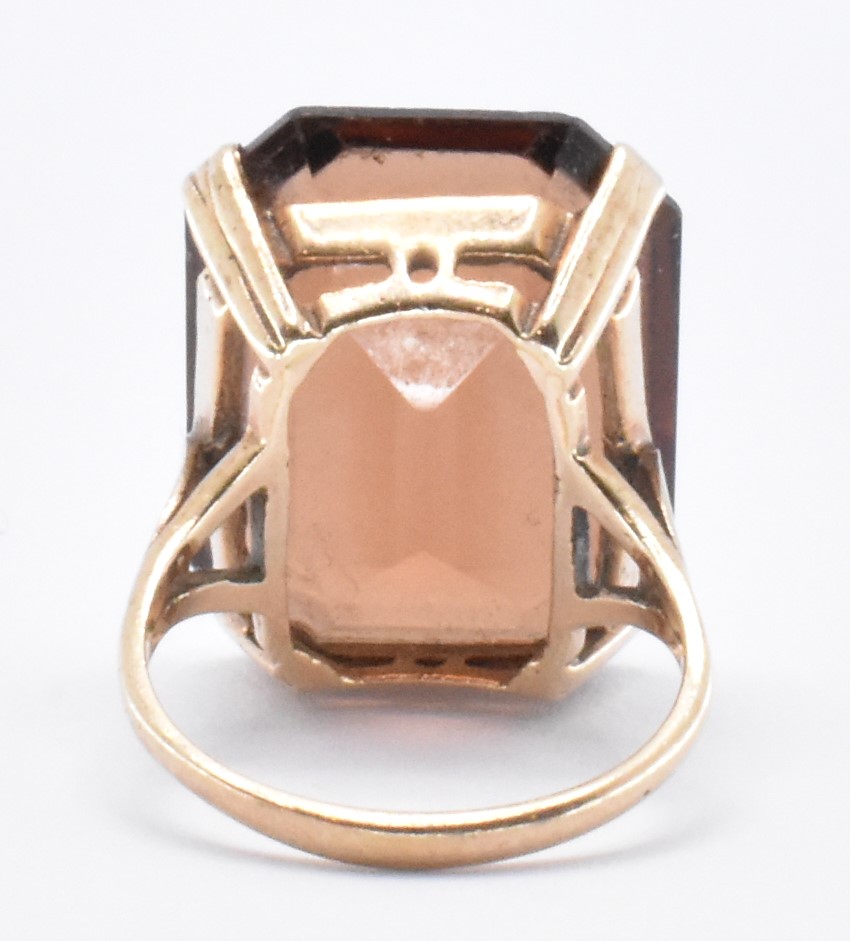 HALLMARKED 9CT GOLD & PASTE DRESS RING - Image 4 of 7