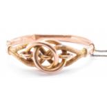 VICTORIAN 9CT GOLD KNOT DESIGN BANGLE