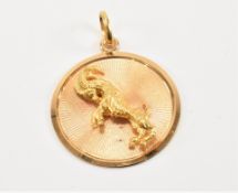 18CT GOLD ARIES STAR SIGN PENDANT