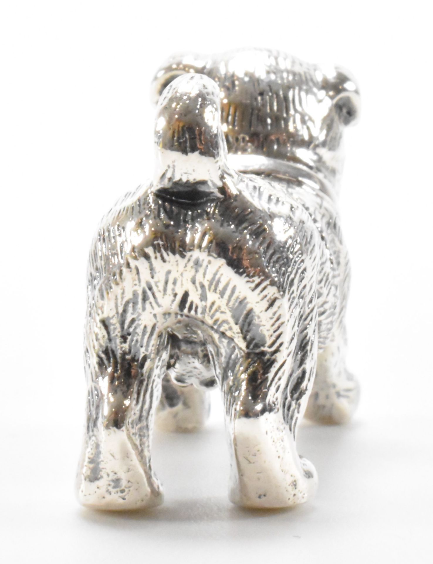 SILVER PUG DOG FIGURINE - Bild 2 aus 6