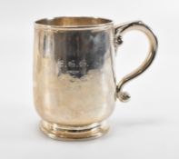 EDWARDIAN SILVER WHITE METAL TANKARD CUP