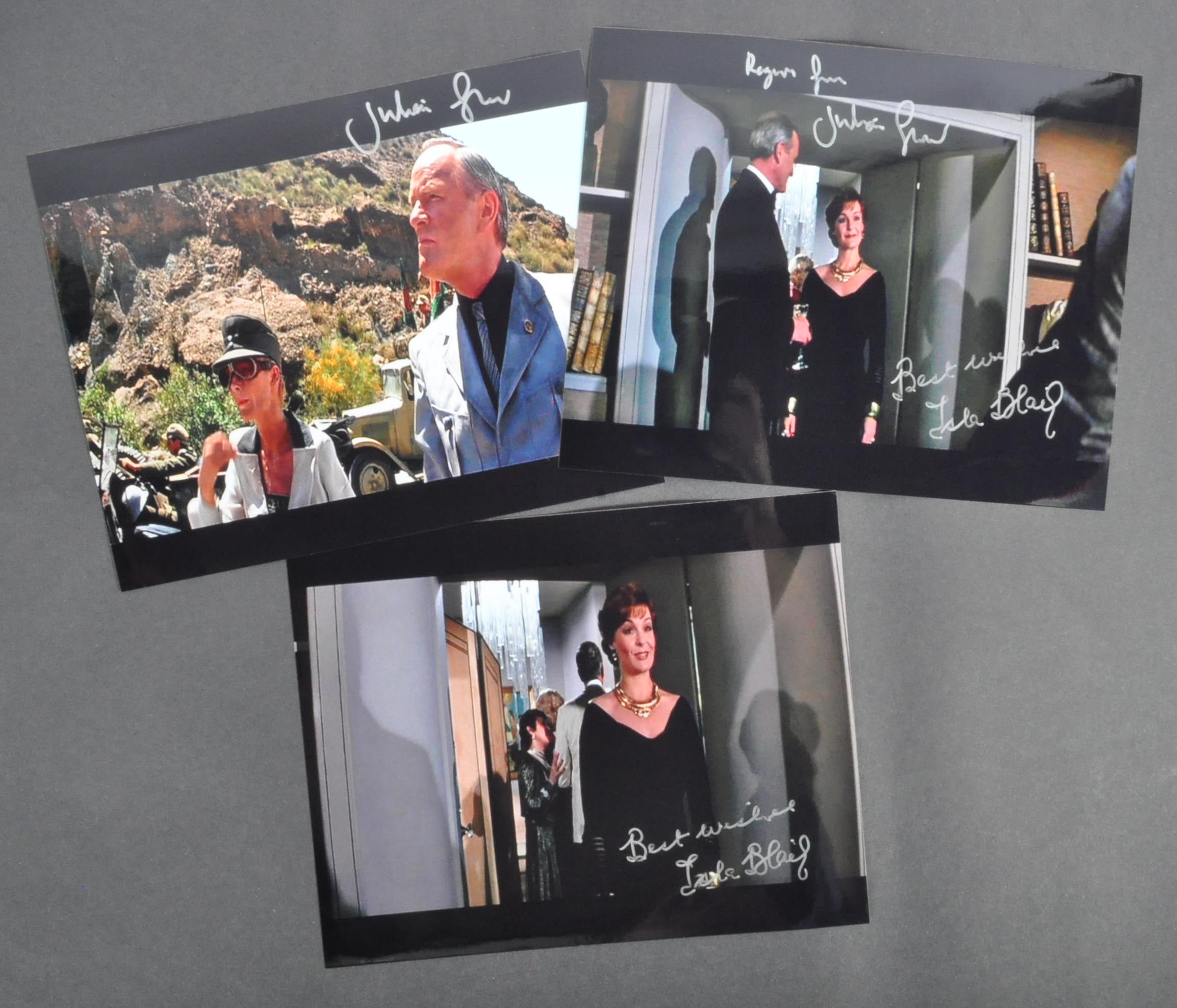 INDIANA JONES - LAST CRUSADE - ISLA BLAIR & JULIAN GLOVER SIGNED PHOTOS