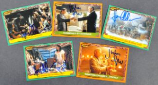 INDIANA JONES - AUTOGRAPHED CAST SIGNED TRADING CARDS