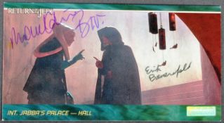 STAR WARS - ROTJ - ERIK BAUERSFELD (D.2016) & MICHAEL CARTER SIGNED CARD