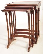 REGENCY REVIVAL MAHOGANY NEST OF GRADUATING TABLES