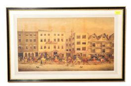 BUSH HOTEL - 19TH CENTURY PAINTING OF AN 18TH CENTURY SCENE